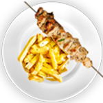 Kebab Meat With Chips 