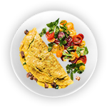 5 Egg Omelette With Salad 