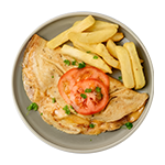5 Egg Omelette With Chips 