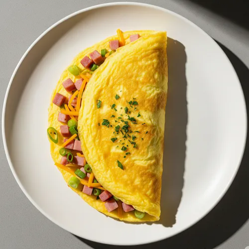 5 Egg Omelette With Salad 