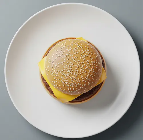 Kids Cheese Burger With Chips 