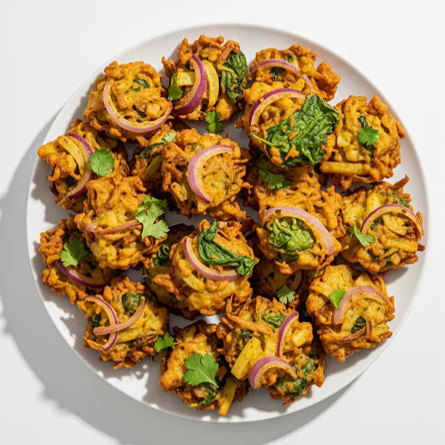 Vegetable Pakora X5 With Chilli Sauce 